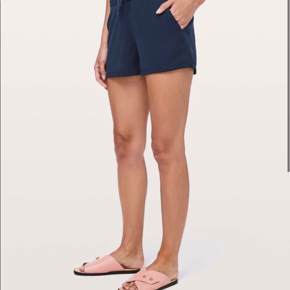 On the Fly Navy shorts by Lululemon